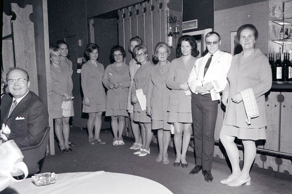 Kirstan henkilökuntaa 1971
